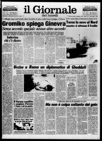 Il giornale del lunedi